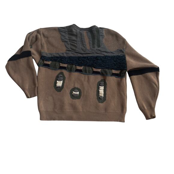 VINTAGE ABSTRACT PATTERN KNITTED PULLOVER SWEATER COOGIE STYLE A.DINER MEN SZ XL - Picture 7 of 14